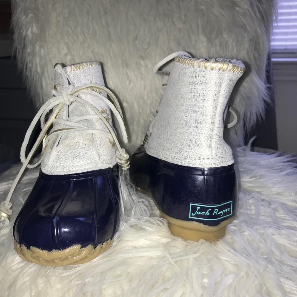 Jack Rogers duck boots.